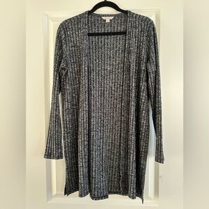 Gray Ribbed Long Cardigan - Calvin Klein jeans